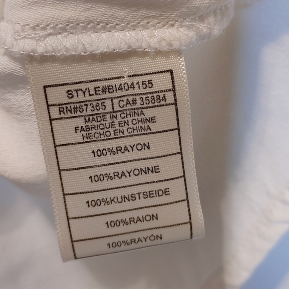 BB Dakota White Beaded Sleeveless Blouse | Keyhole Back Boho Top Size M - Picture 7 of 7